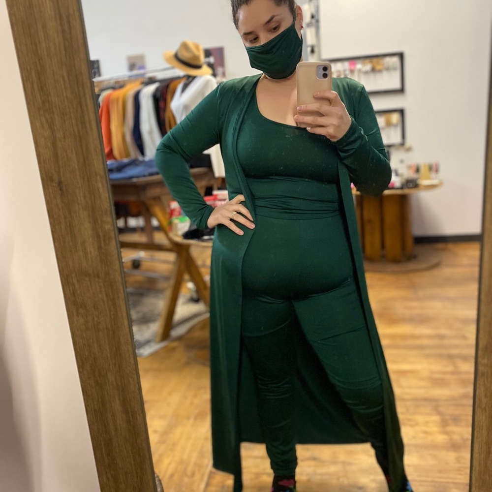 4 pc hunter green set